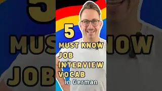 These 5 words are in every job interview #germanwithagerman