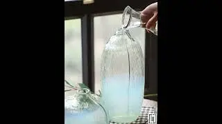 Beautiful gradient sky blue glass vase. #vase #glassvase #flowervase #homedecor #decorideas