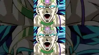Broly Super Saiyan Transformation ENG vs JPN #Shorts