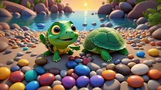 Two Tiny Turtles Learn the Shapes | Fun Shapes Song for Kids | Learning with Nursery Rhymes