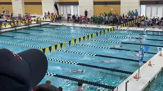 second half of 100 free swim with BROKEN FINGER// Purdue Swim