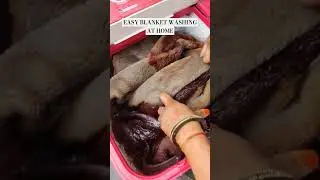 Blanket washing at home... #tutorial #asmr #trending