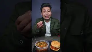 Gobi Manchurian with Burger???? Have You Ever Mixed This Combination🔥🔥🔥🔥
