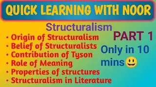 Structuralism| literary Theory|Criticism|Linguistics|Language|Literature|explained in Hindi/Urdu