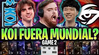 IBAI CASTEA LA PARTIDA MÁS ÉPICA! 😱KOI ESTÁ FUERA?🔥 | KOI vs TSW Game 2 WORLDS 2025 ESPAÑOL IBAI