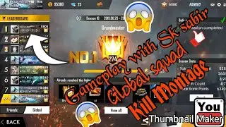 PLAYING WITH SK SABIR BOSS 😍||FREEFIRE BEST KILL MONTAGE||Global top 1 player..