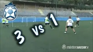 Allenamenti scuola calcio - Esordienti 10-12 anni - 11 - 3 contro 1