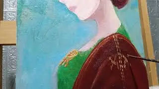 melukis motif.. 99seni Daily art challenge  #acrylicpainting #interiordesign