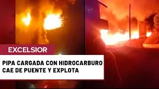 Explota pipa cargada con hidrocarburo en Hidalgo