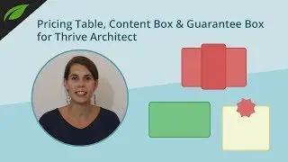 CTA, Guarantee Boxes and Pricing Tables in Thrive Architect