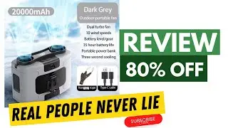 20000mAh Outdoor Portable Waist & Neck Fan Review | Power Bank & LED Light