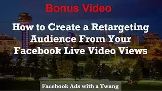 How to create a retargeting audience from Facebook Live video views