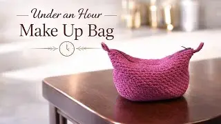 Easy Crochet Makeup bag | Simple SC Pattern (Beginner Friendly)