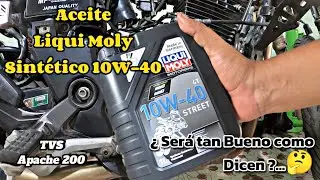 ⚙️🔧Nuevo Aceite para mi moto.🛵 Liqui Moly 10w40 Sintético🏆🥇 #apache200 #liquimoly #mecanica #tvs