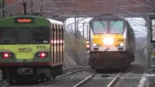 NIR class 201 (8208) + Mk3 Enterprise (9002) - Portmarnock Station.