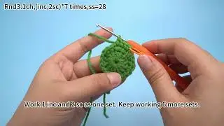 Potted plant 10：How to crochet the Cactus ball's fabric？