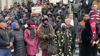 NYC mayor Eric Adams veto of #howmanystopsact city hall steps 1/19/2023 #backtheblue #nypd #nyc #nyc