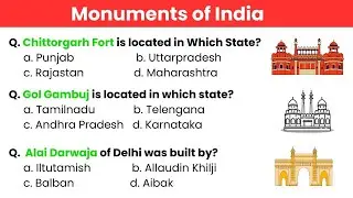 Monuments of India question answer #जीके #quiz #exampreparation