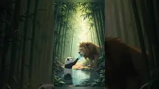 panda and lion friendship
