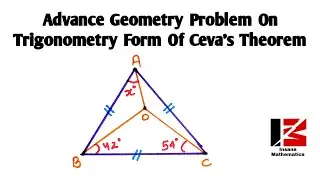 Geometry Q-14 | Problem On Trigonometry Form Of Ceva's Theorem | Olympiad Geometry| Pre RMO Geometry