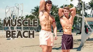 MUSCLE BEACH WORKOUT COMPETITION | Miami Fitness Trip 2021