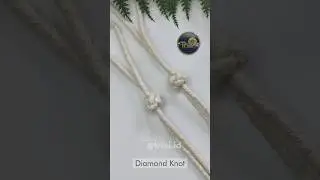 How to Tie Diamond Knot Using Two Strand  in Macrame  #macrame #macrameknot #shorts