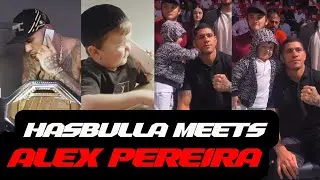 Alex Pereira and Hasbulla link up for a event. Hasbulla sneaky punch.
