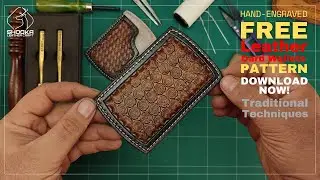 Hand-Engraved Leather Card Wallets | Traditional Vegetable-Tanned Leather & Bias Stitch Tutorial