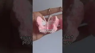 crochet easy butterfly keychain 🦋 | crochet keychain ideas for beginners #crochet #beginner #easy