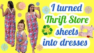 I TURNED THRIFT STORE SHEETS INTO DRESSES // MOMMY N ME PILLOWCASE DRESS TUTORIAL // CHANNON ROSE