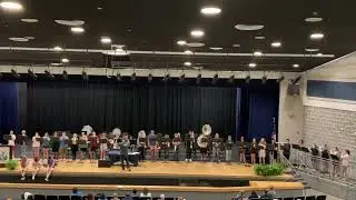 EJCHS Marching Band play part of 2022-23 show