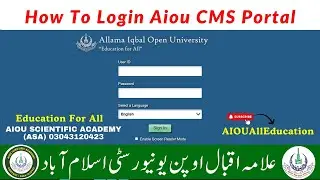 How To Login CMS Portal 2026 | CMS Portal Login Method Autumn 2025 | How To Open CMS Account of Aiou