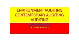 ENVIRONMENT AUDIT