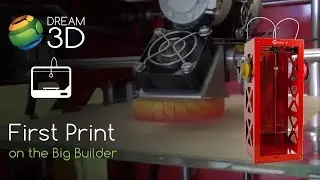 First Print on the Big Builder Dual Feed 3D Printer | Stretchlet Colormix | Dream 3D