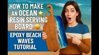 Transform a Plain Board into Ocean Art 🌊 | DIY Resin Serving Board Tutorial