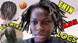 LOC UPDATE: THIN LOCS, BREAKAGE AT THE ROOT, ACV DETOX + LOC RETWIST (4C SHORT LOCS) | JADA LIN