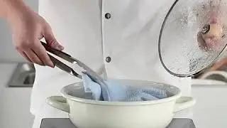 Silicone Gloves with Wash Scrubber Non-slip Magic Latex Gloves