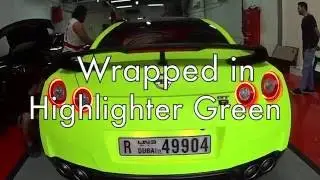 GTR Wrapped in Highlighter Green and Trip to Bur Al Arab | Fos Automotive