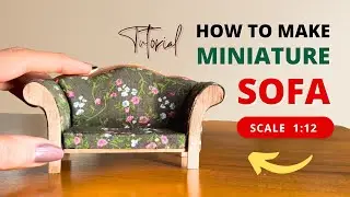 How To Make Dollhouse Sofa | DIY | Tutorial
