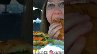 ASMR SUBWAY SANDWICH CAR MUKBANG #shorts