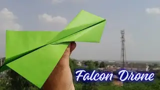 How to Make a Falcon Drone Paper Airplane ✈️ | Easy Tutorial That Really Flies!
