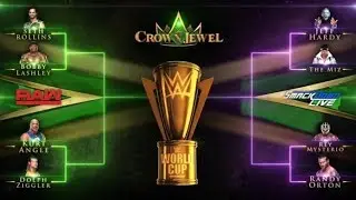 WWE Crown Jewel 2018 World Cup Tournament Brackets Official Match Card