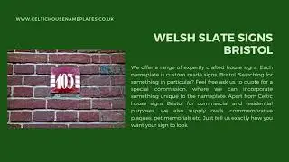 Celtic House Name Plates | Custom Made Signs Bristol | Welsh Slate Signs | Hand Painted House Signs