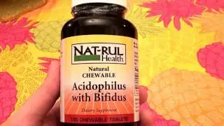 Natrul Health Acidophilus Bifidus Natural Probiotic Chewable Tablets