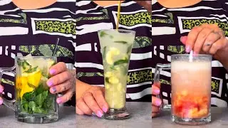 Cocktail 🍸🍹 mojito drink 🍷🍻 orange juice strawberry puree strawberry jam