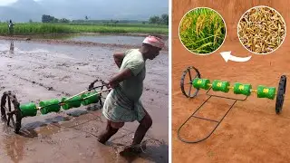 सस्ते में धान लगाये इस मशीन से | Paddy Drum Seeder | Dhan Bone ki Machine | Toolsvilla