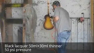 Vintage sunburst nitro lacquer painting tutorial by Yaroslavsky guitars