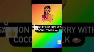 Salmon fish curry with coconut milk