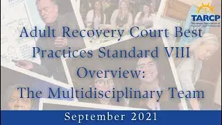 Adult Recovery Court Best Practices Standard VIII Overview: The Multidisciplinary Team
