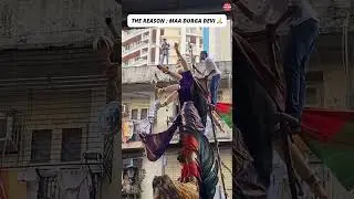 😱Man Risks His Life to Capture the Best Shots of Khetwadi Chi Aai 2024😍- Devi Aagman 2024 #navratri
